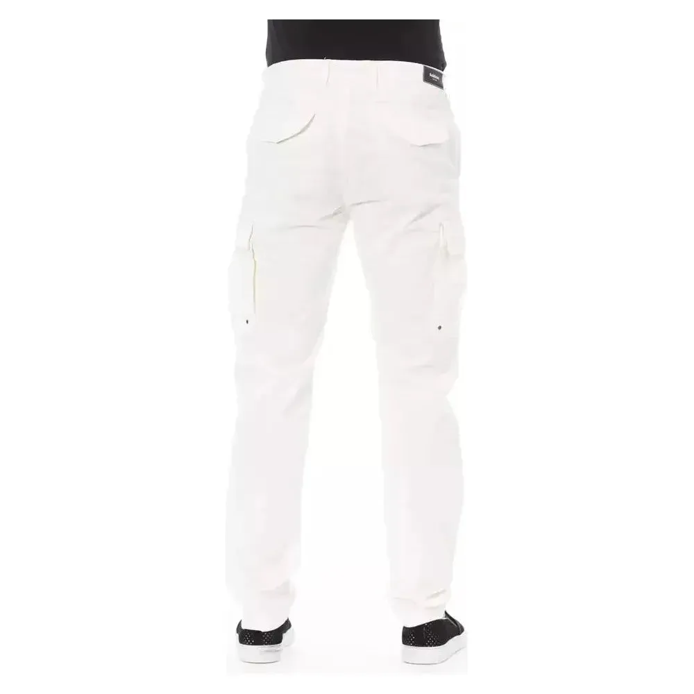 Baldinini Trend White Cotton Men Cargo Pant