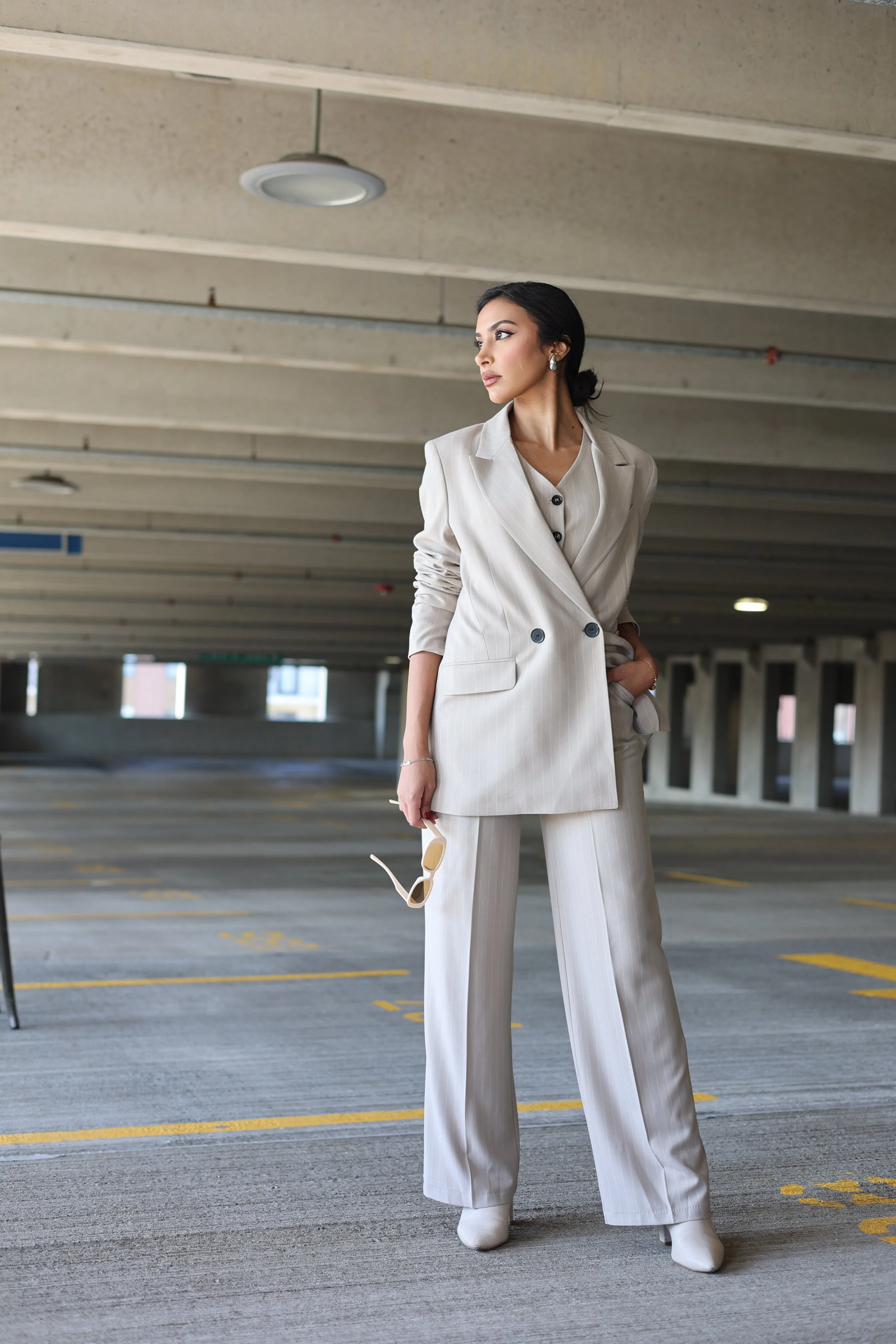 Boss Babe Pinstriped Suit