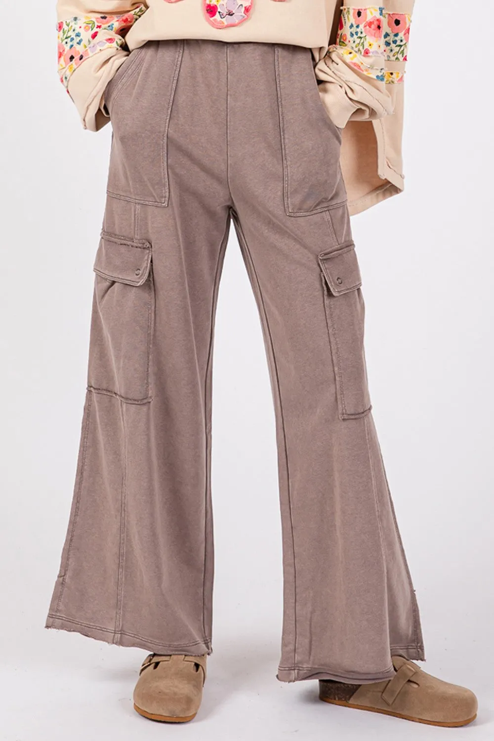 Carry On Mineral Wash Wide Leg Pants