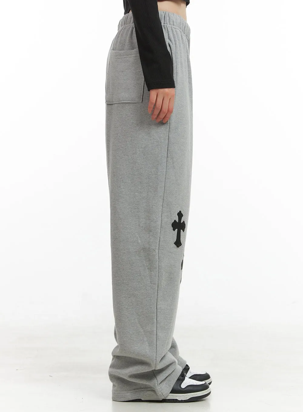 Cozy Patchwork Graphic Sweatpants CG419