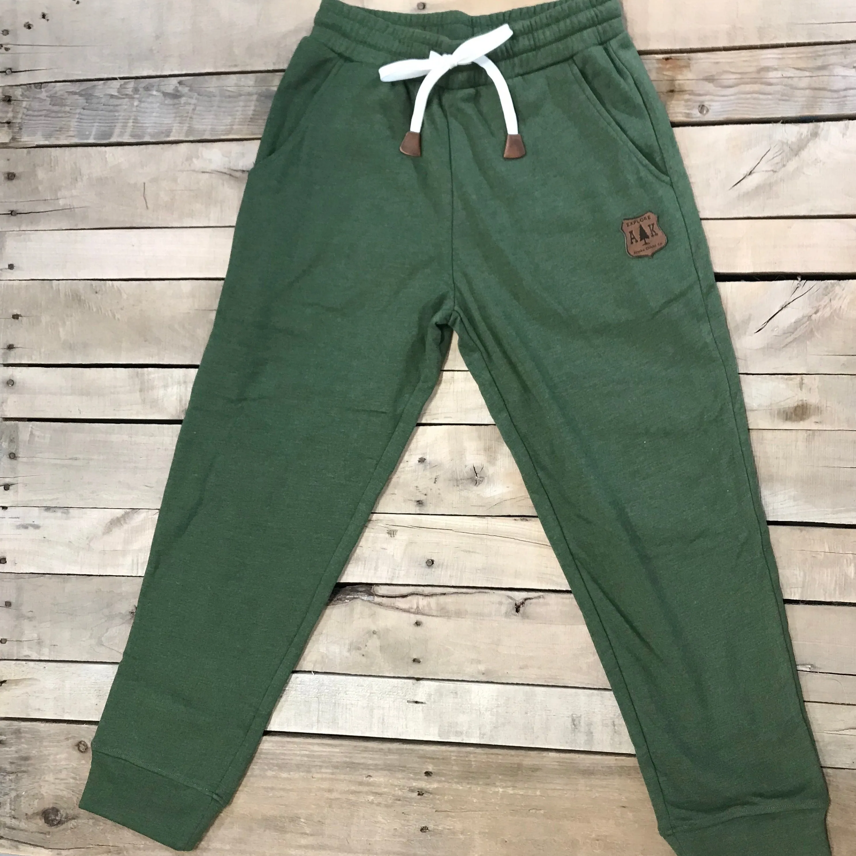 Leather Shield Patch Colored Sweatpants