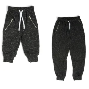 Littlest Prince French Terry Moto Sweatpants Black