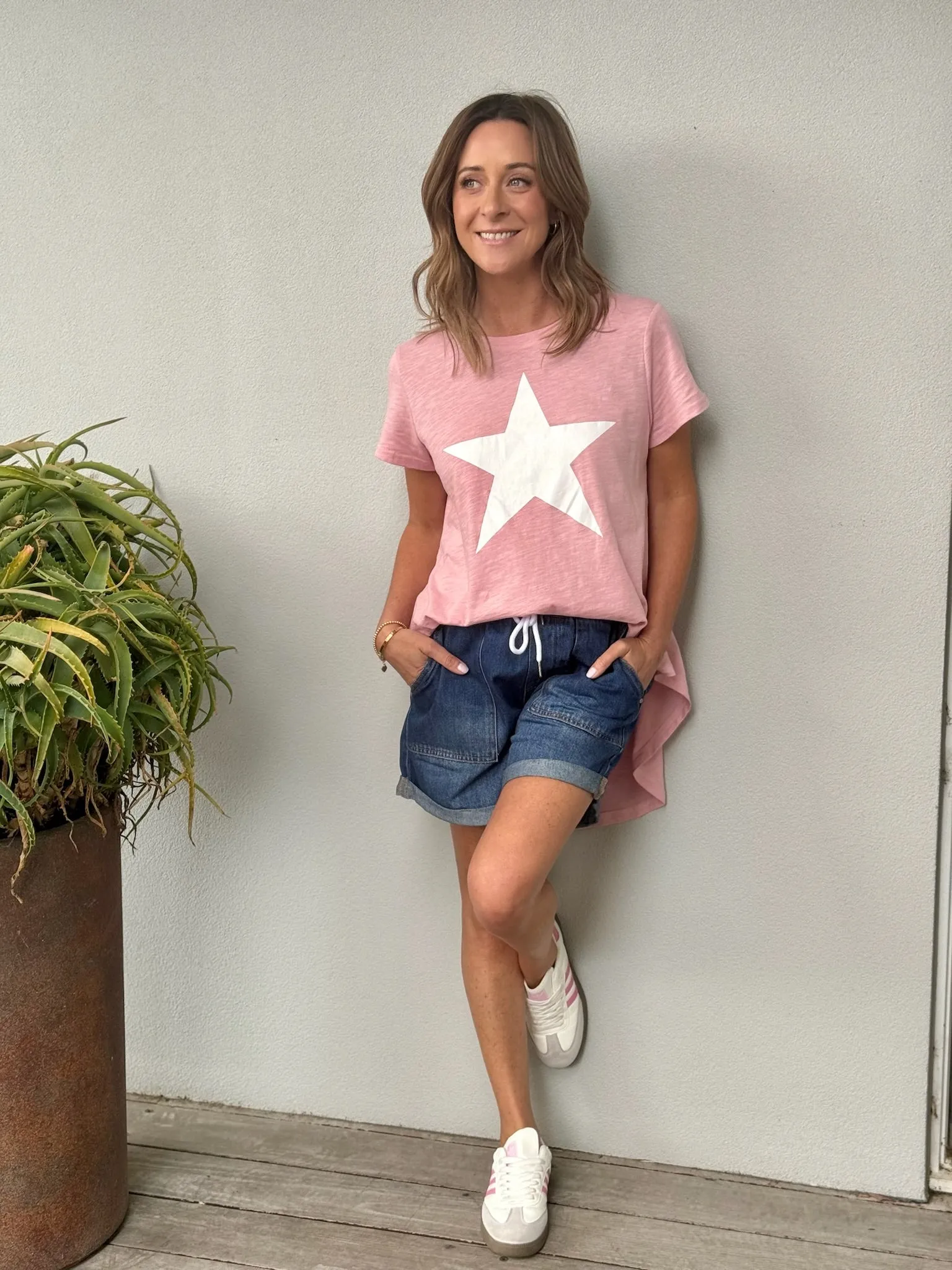 Maggie Tee - Blush With White Star