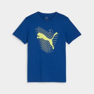 Puma Mens Graphics  Cat Tee Blue/Green _ 181426 _ Blue