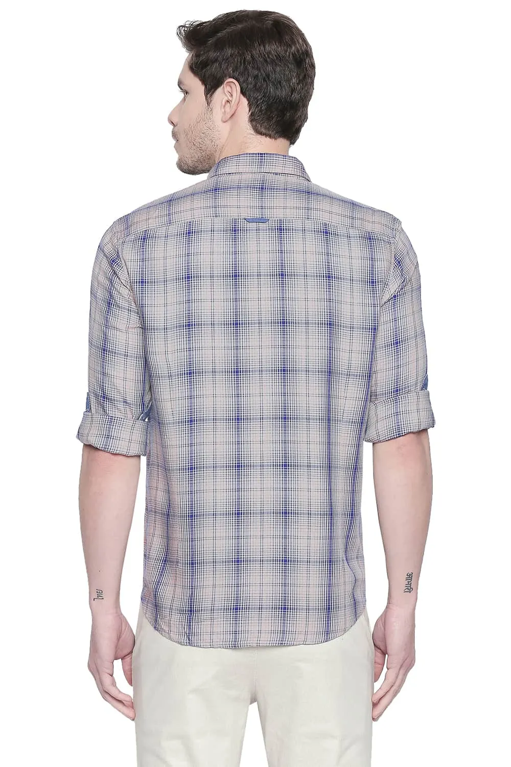 Slim Fit Modal Checks Shirt