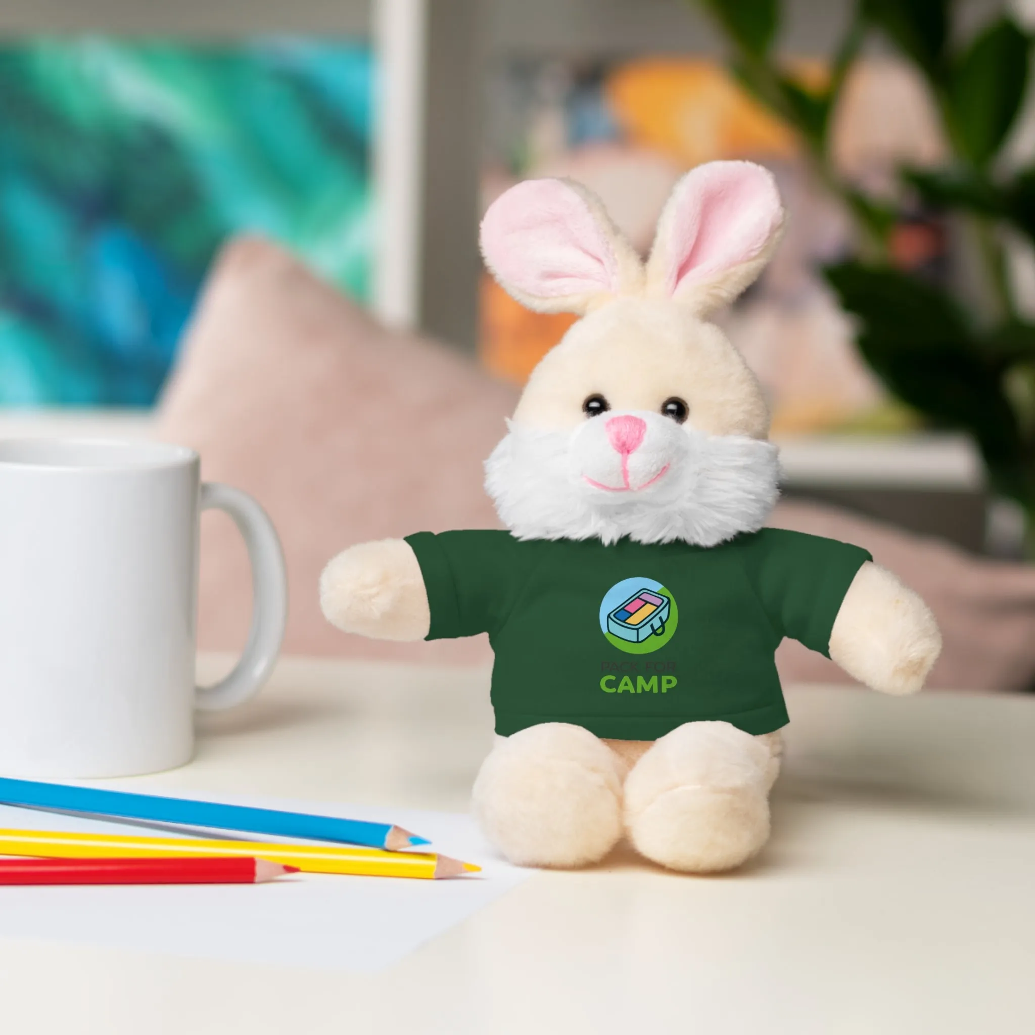 Stuffed Bunny with Logo Tee