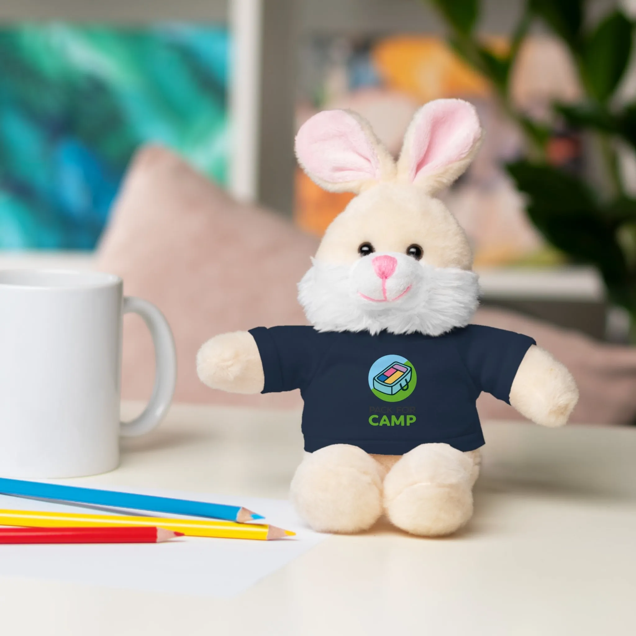 Stuffed Bunny with Logo Tee