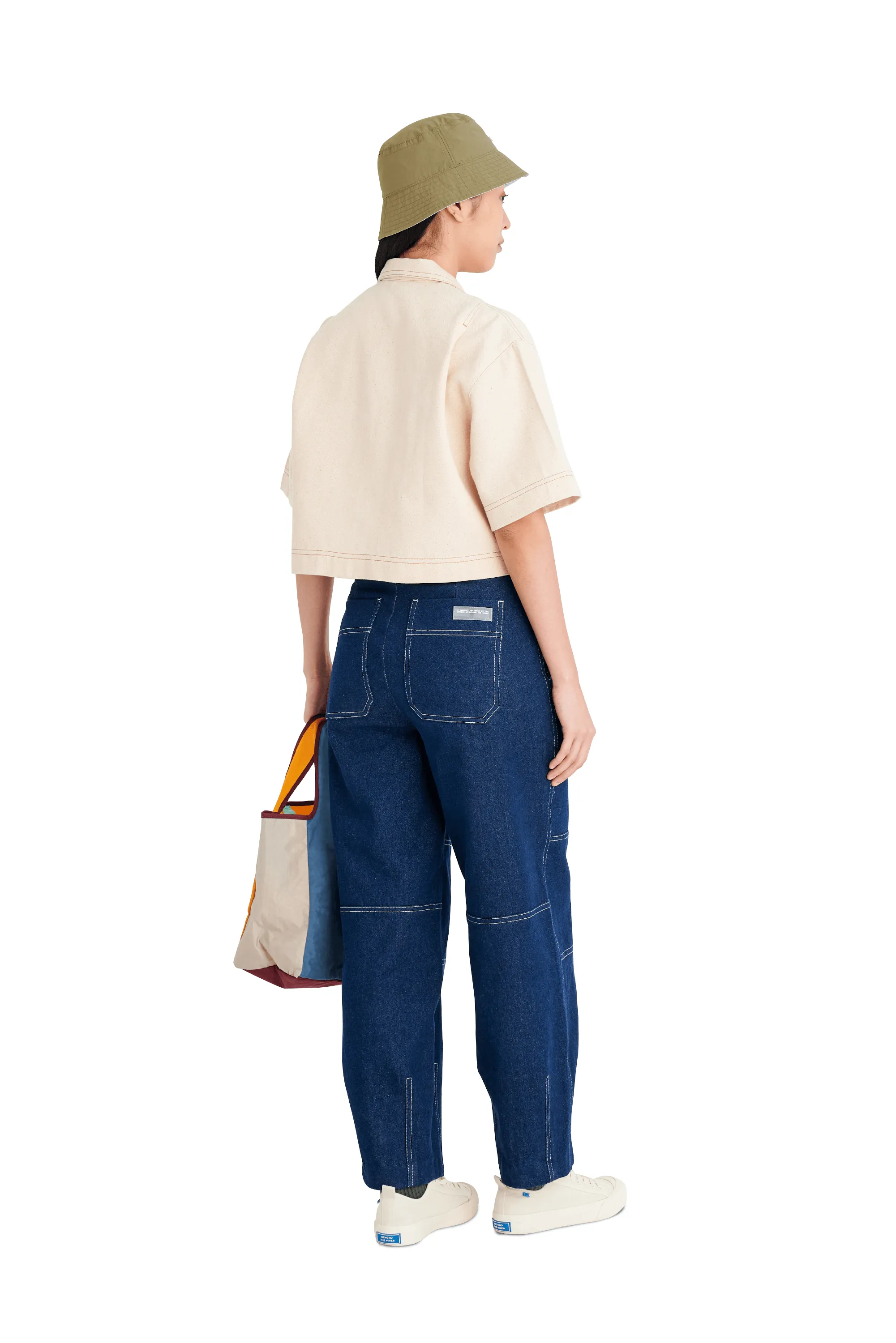 Womens Denim Relaxed Cocoon Trouser