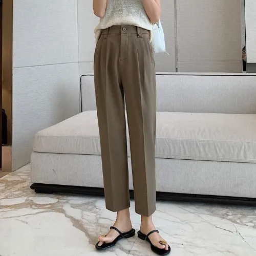 Women's High Waist Straight Pants